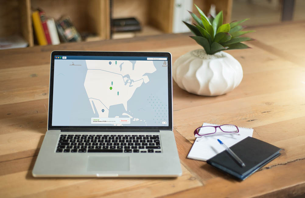 Is it Safe to Play Powerball Online? Laptop open to an image of the United States, home of the Powerball lottery.