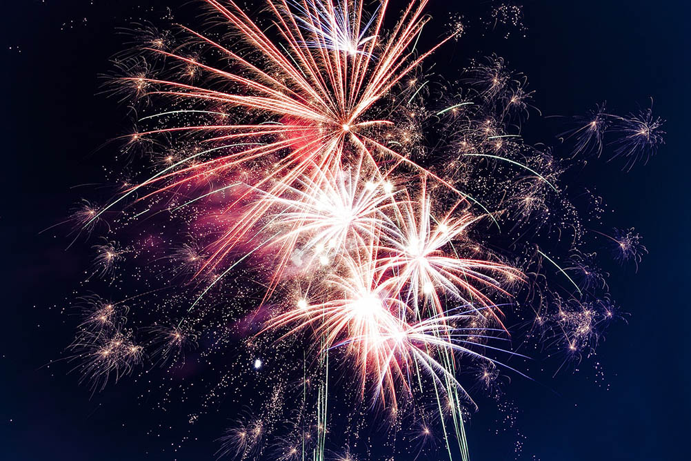 Wisconsin Powerball lottery winner of $768 million Fireworks in the night sky to celebrate Powerball win