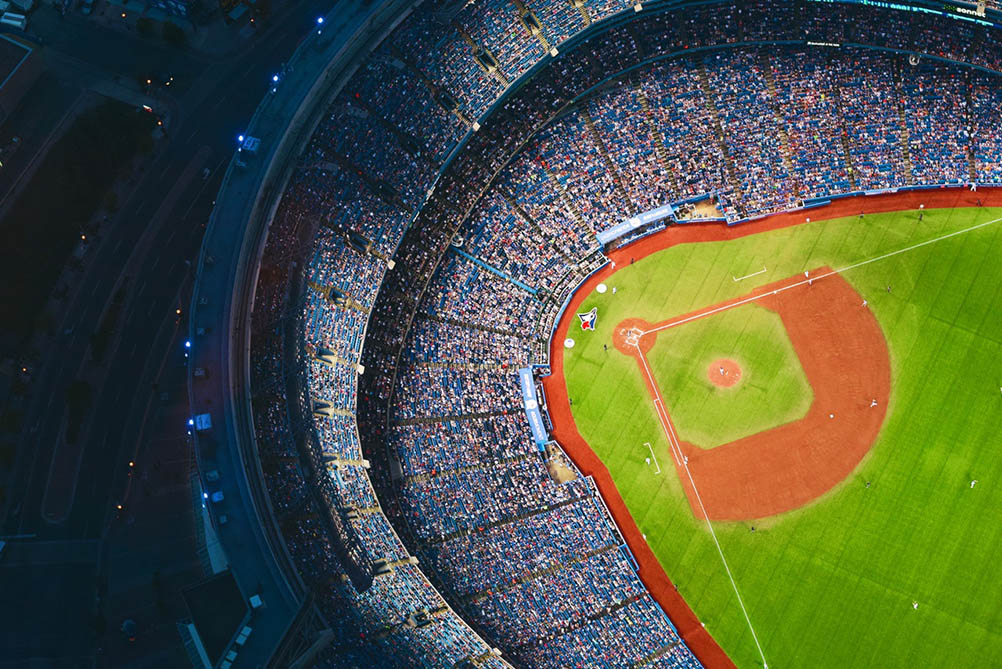 Toronto Blue Jays stadium shot from above